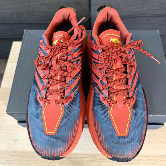 Hoka One One Speedgoat 4 Fiesta Provincial Red Trail Running Shoes Men\'s Sz 11.5 main image 7
